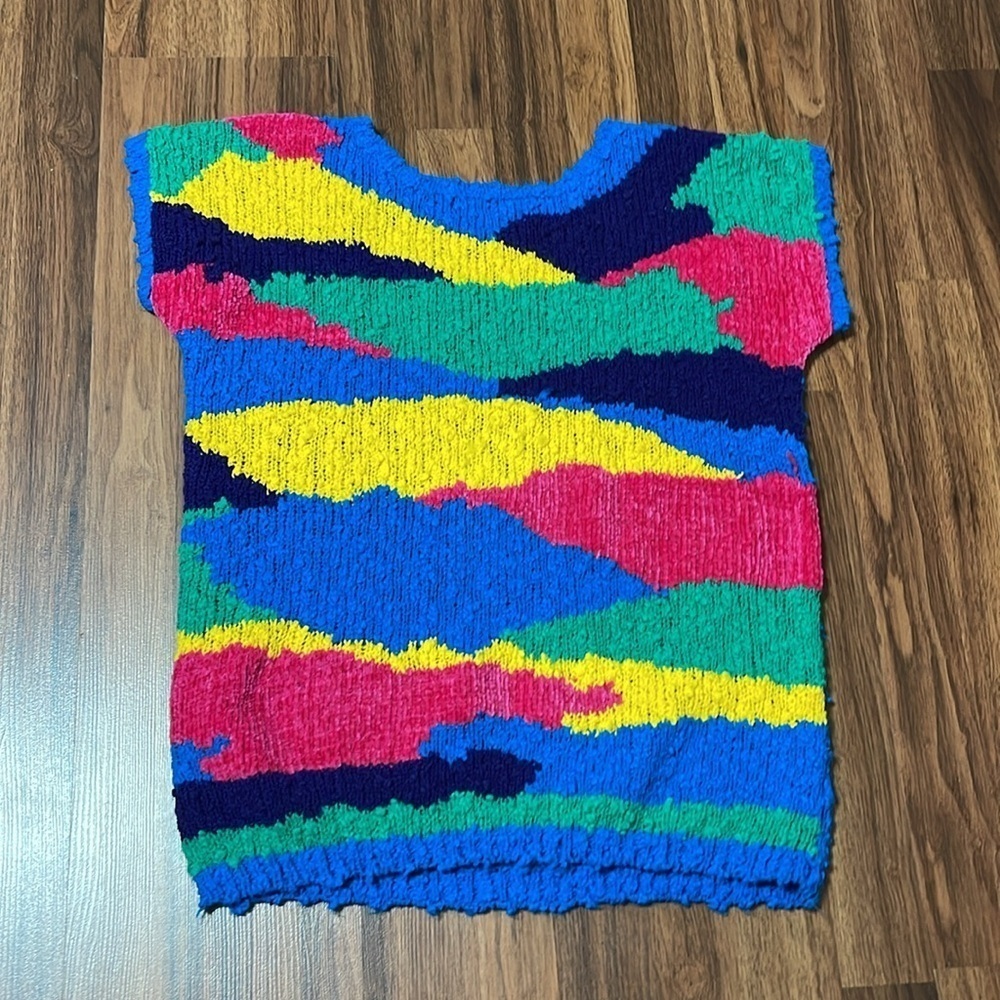 Vintage Jade colorblock sweater size M